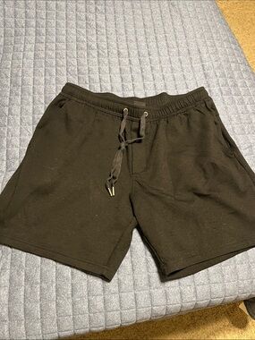American Eagle Outfitters Black Drawstring Fleece Athletic Shorts